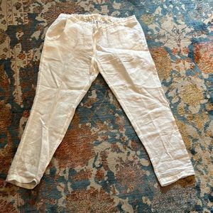 Never been worn luxury white linen pants